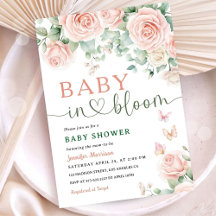 Baby in Bloom ベビーシャワー ピンクのバラ 女の子 フラワー