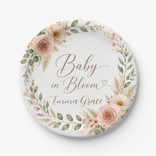 Baby in Bloom ペーパープレート (正面)