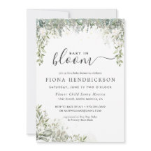 Baby in Bloom | ホワイト フローラル グリーンネイチャーベイビーシャワー