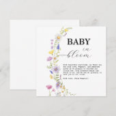 Baby in Bloom ワイルドフラワー 赤ちゃんのお披露目会 サンキューカード (正面/裏面)