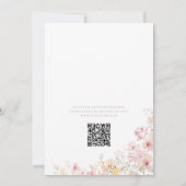 Baby In Bloom ワイルドフラワー QR ベビーシャワー招待状 招待状 (裏面)