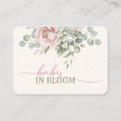 Baby in Bloom Baby Girl Shower Diaper Raffle Card 名刺 (裏面)