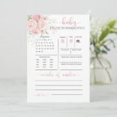 Baby in bloom | baby predictions and advice card 招待状 (スタンド正面)