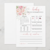 Baby in bloom | baby predictions and advice card 招待状 (正面/裏面)