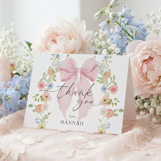 Baby in Bloom Baby Shower サンキューカード