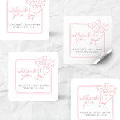 Baby In Bloom Baby Shower スクエアシール