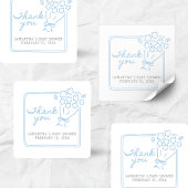 Baby In Bloom Baby Shower スクエアシール