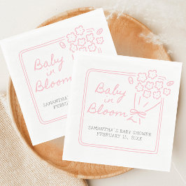 Baby in Bloom Baby Shower スタンダードカクテルナプキン
