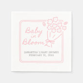 Baby in Bloom Baby Shower スタンダードカクテルナプキン (正面)