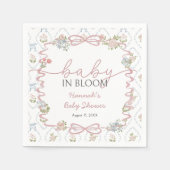 Baby in Bloom Baby Shower  スタンダードカクテルナプキン (正面)