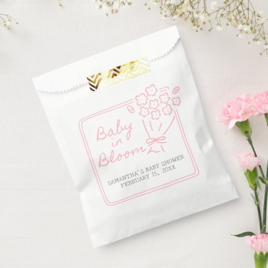 Baby In Bloom Baby Shower フェイバーバッグ (封をした状態)