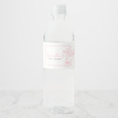 Baby In Bloom Baby Shower ペットボトルラベル (正面)