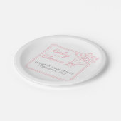 Baby In Bloom Baby Shower ペーパープレート (アングル)