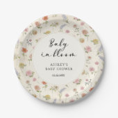 Baby In Bloom Baby Shower ペーパープレート (正面)
