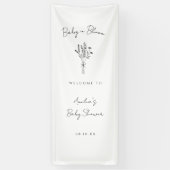 Baby in Bloom baby shower 横断幕 (縦)