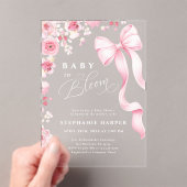 Baby In Bloom Baby Shower Acrylic Invitation  アクリル招待状 (インサイチュ (ポータブル))