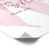 Baby in Bloom Baby Shower Card Gifts Sign ポスター (角)