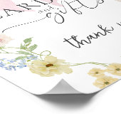 Baby in Bloom Baby Shower Card Gifts Sign ポスター (角)