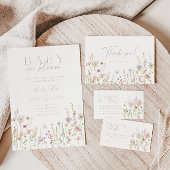 Baby In Bloom Baby Shower Folded Thank You Card サンキューカード