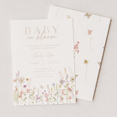 Baby In Bloom Baby Shower Folded Thank You Card サンキューカード