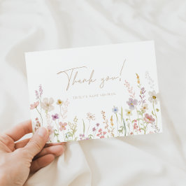 Baby In Bloom Baby Shower Folded Thank You Card サンキューカード