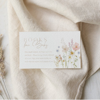 Baby In Bloom Baby Shower Insert Card Book Request エンクロージャーカード