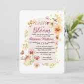 Baby In Bloom Baby Shower Invitation 招待状 (スタンド正面)