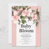 Baby in Bloom Baby Shower Invitation 招待状 (正面)