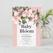 Baby in Bloom Baby Shower Invitation 招待状 (スタンド正面)
