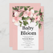 Baby in Bloom Baby Shower Invitation 招待状 (正面/裏面)