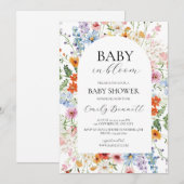 Baby in Bloom Baby Shower Invitation  招待状 (正面/裏面)