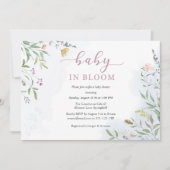 Baby in Bloom Baby Shower Invitation  Floral  招待状 (正面)
