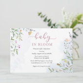 Baby in Bloom Baby Shower Invitation  Floral  招待状 (スタンド正面)