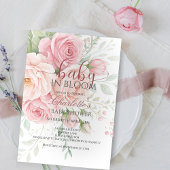 Baby in bloom | baby shower invitation template 招待状