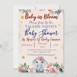 Baby In Bloom Baby Shower Invitations! 招待状