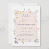 Baby in Bloom Baby Shower Party 招待状 (正面)