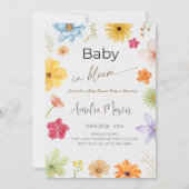 Baby in Bloom Baby Shower Party 招待状 (正面)