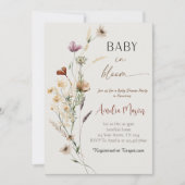 Baby in Bloom Baby Shower Party 招待状 (正面)