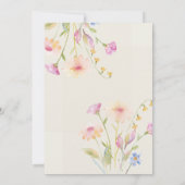 Baby in Bloom Baby Shower Pink 招待状 (裏面)