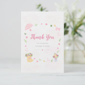 Baby in Bloom Baby Shower Thank You Card (スタンド正面)