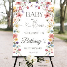 Baby in Bloom Baby Shower Welcome Sign