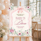 Baby in Bloom Baby Shower Welcome Sign, Garden ポスター