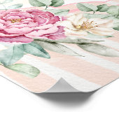Baby in Bloom Baby Shower Welcome Sign, Garden ポスター (角)