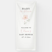 Baby in Bloom Baby Shower Welcome Sign, Personaliz 横断幕 (縦)