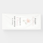 Baby in Bloom Baby Shower Welcome Sign, Personaliz 横断幕 (横)