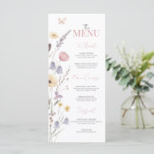 Baby in Bloom Baby Shower Wildflowers Menu メニュー (スタンド正面)