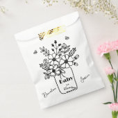 BABY IN BLOOM BLACK & WHITE SHOWER  フェイバーバッグ (封をした状態)