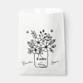 BABY IN BLOOM BLACK & WHITE SHOWER  フェイバーバッグ (正面)