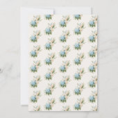 Baby in Bloom Blue Hydrangea Shower Invitation 招待状 (裏面)
