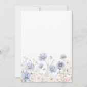 Baby In Bloom Blue Wildflower Boy Baby Shower 招待状 (裏面)